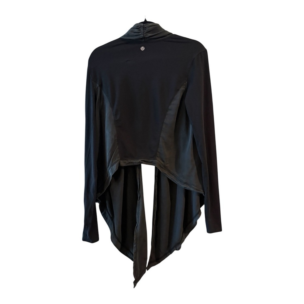 Lululemon Your Best Breath Wrap Vitasea Open Front Cardigan Gray Black - Picture 5 of 14
